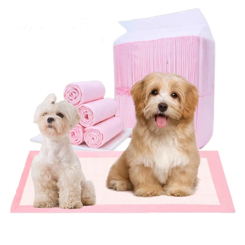 10PCS Disposable Absorbent Pet Diapers Dog Training Pee Pad Cats Puppy Quick Dry Surface Breathable Nappy Care Mat Pet Supplies