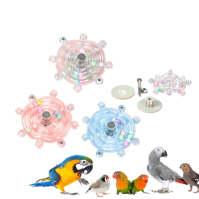 Pet Parrot Cage Toy Balls Fun Colored Ball Bird Toy Parakeet Cockatiel Parrot Chew Cage Fun Toys Pet Bird Supplies Turnning Toys