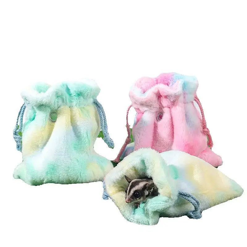 Protable Small Animal Outgoing Sleeping Bag Warm Rats Hamster Carrier Bag Travel Carry Pouch Breathable Handbag for Sugar Glider