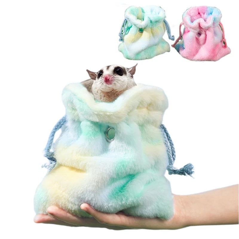 Small Animal Outgoing Sleeping Bag Rats Hamster Carrier Bag Travel Carry Pouch Breathable Handbag for Sugar Glider