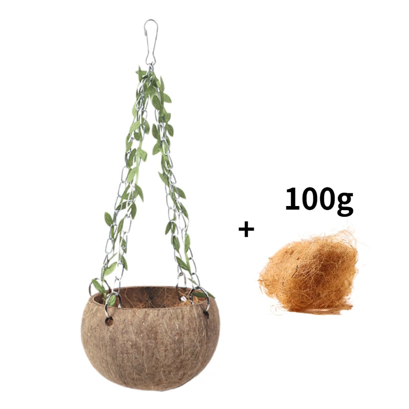 Bird Natural Coconut Nest with pinecone Sugar Glider Hanging Swing Toy for Small Bird Parrot Parakeet Cage Sleeping Bird Bed