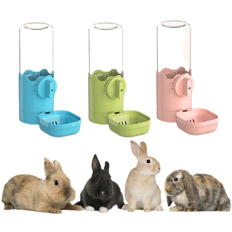 750ml Automatic Water Dispenser Pet Pet Feeder Hanging Bowl Water Bottle Container Dispenser for Puppy Cat Rabbit Guinea Pig